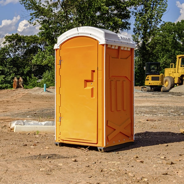 how often are the portable restrooms cleaned and serviced during a rental period in Crystal Rock Ohio